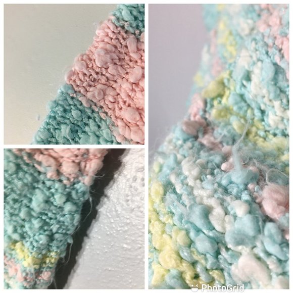 Vintage 80s 90s Pastel Nubby Striped Sweater, Soft Girl Pastel Sweater, VSCO - Picture 3 of 10